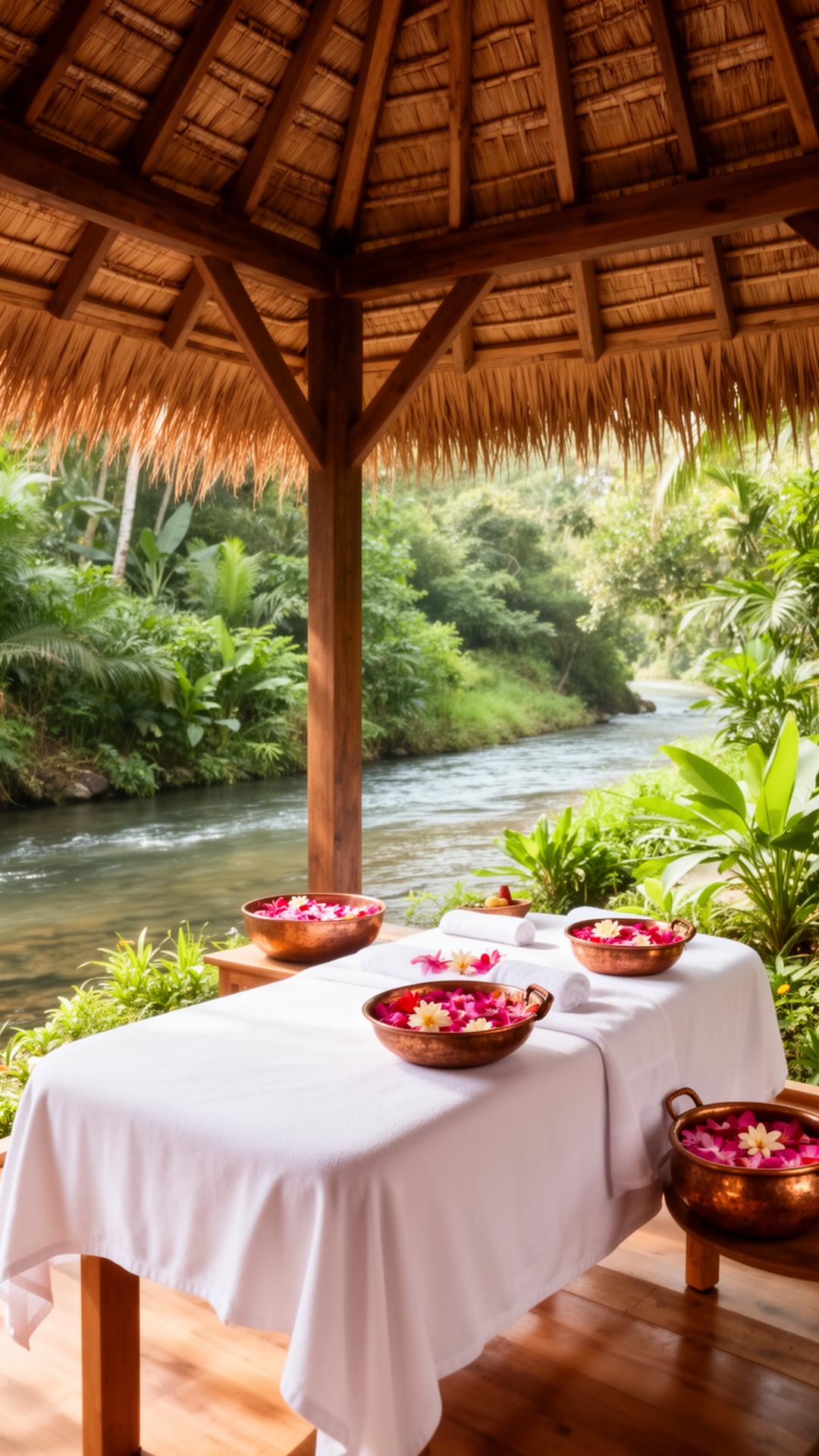Riverside spa moment