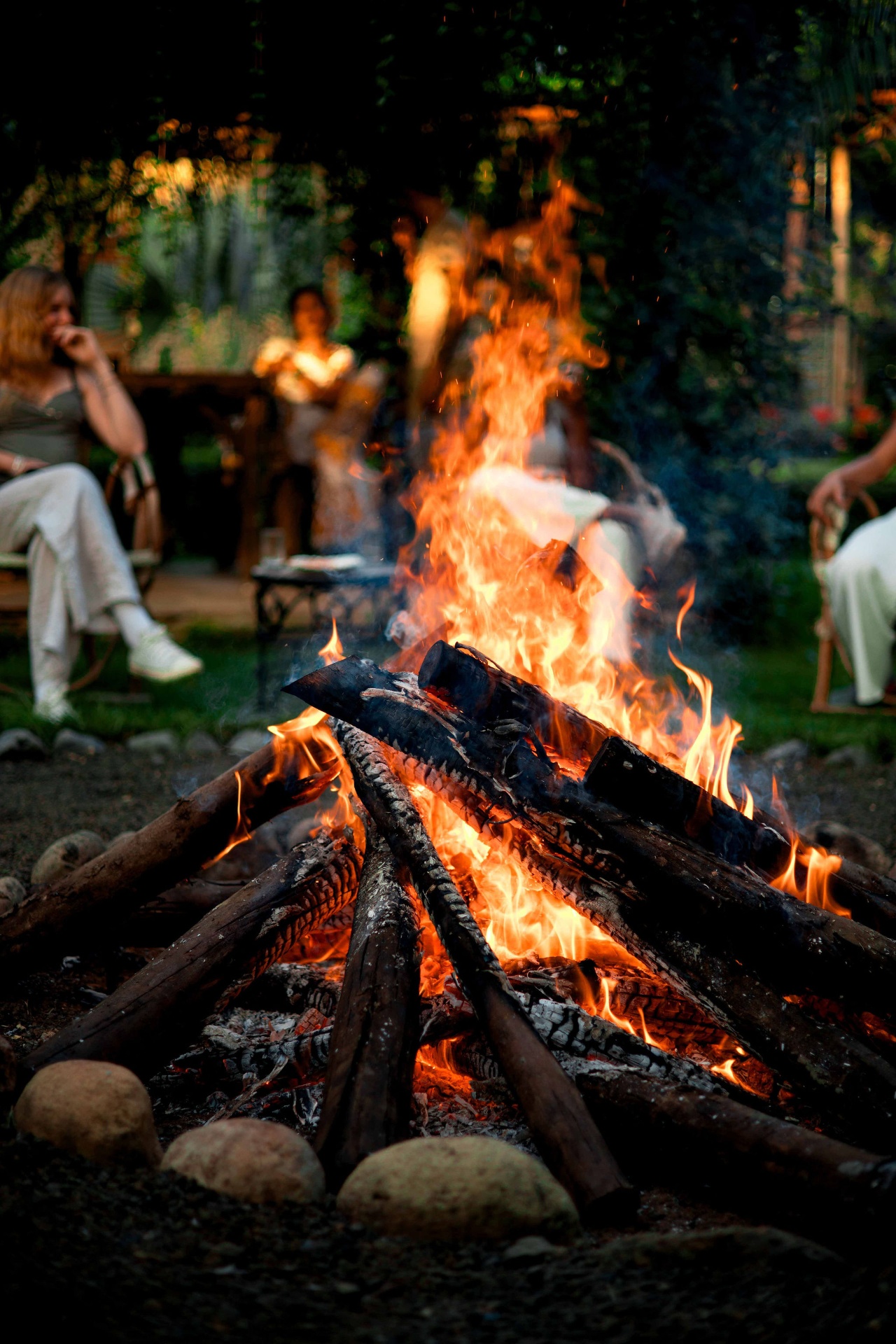 Bonfire under the sky